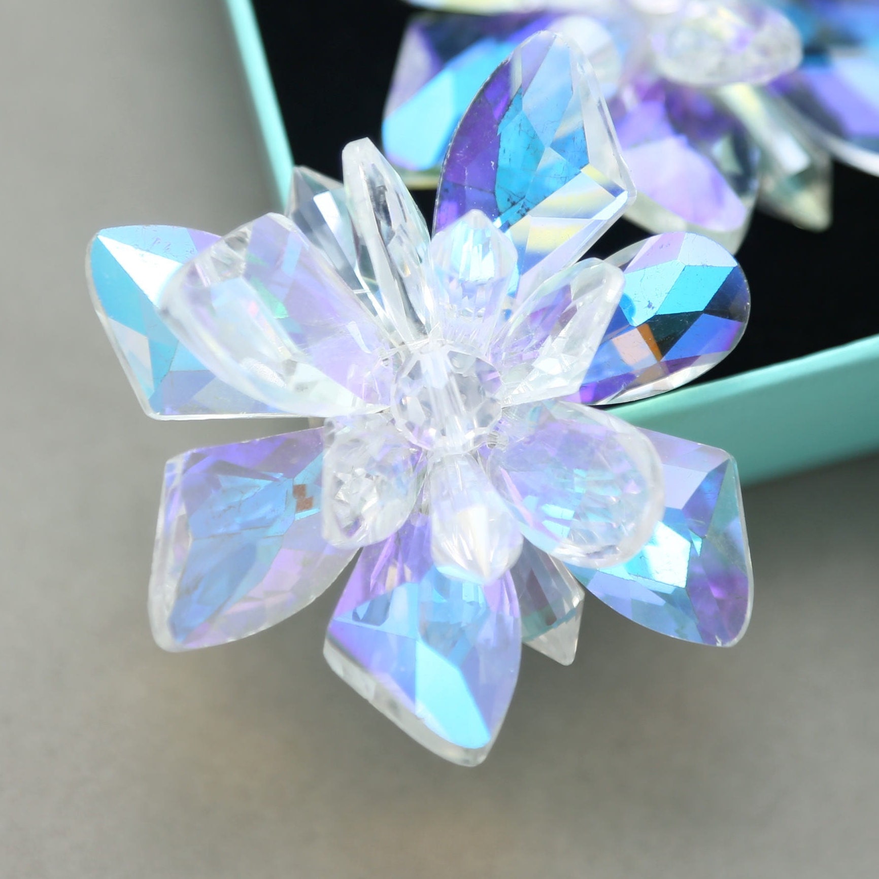 Aurora Crystal Flower Sparkling Stone Flowers Color Flower 