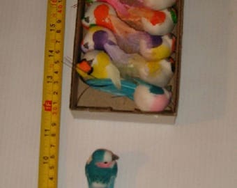 12 New 3" Assorted Color Craft Birds, Wedding Decor , Christmas Decor , Etc.