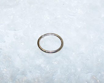 Ring silver soldered first title, round wire 1.2 mm, diameter 1.20 mm