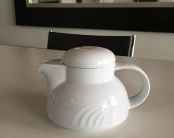 Bauscher Germany Bavaria White Porcelain Small Tea Pot/Vintage Porcelain Teapot/ By Gatormom13 JUST REDUCED