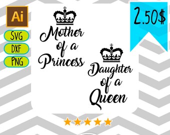 Download Mother of a princess | Etsy