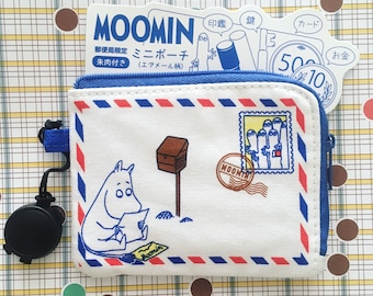 Kawaii Moomin pouch with stamper ink for keeping your stamper or makeup from Japan, Limited edition at Japan's postoffice