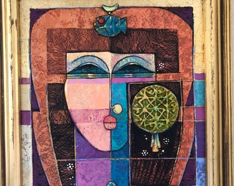 Woman with a circle earring