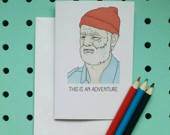 Steve Zissou card - Wes Anderson