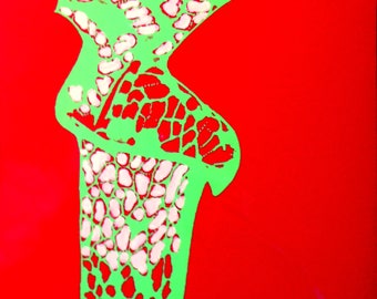 Original Screenprint on Paper "Leucophylla" 12 inches by 16 inches