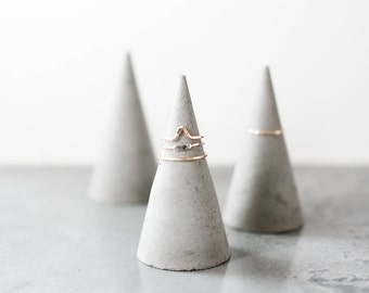 Modern Ring Holder | Concrete | Minimalist | Ring Cone