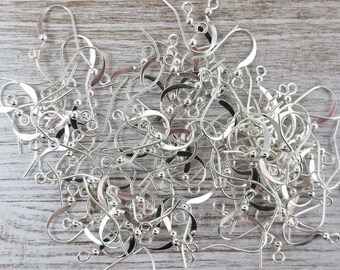 SALE! Silver-Plated French Hooks ~ Ear Wires ~ 100 count