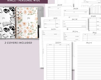 PERSONAL WIDE | Reading Journal, Printable Planner Insert, Personal Ring Planner, Book Review, Book Wishlist, Books to Buy, Books to Read,