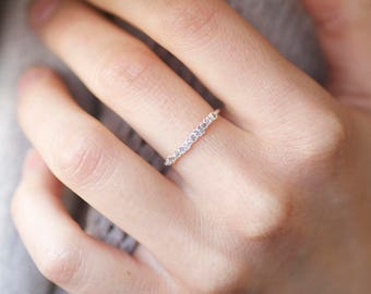 Rose Pink Raw Diamond Wedding Band. Rose Diamond Ring. Diamond Stacking Ring. Pink Diamond Ring. Rose Pink Diamond Band Ring.