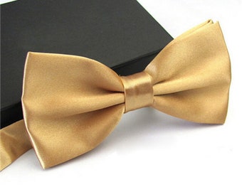 Gold Bow Tie | gold bowtie | flower bowtie | gold wedding | wedding tie | wedding ideas | groom | champagne wedding