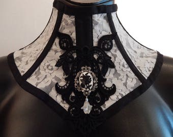 Final sale Ice blue lace neckcorset