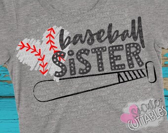 Baseball sister SVG, Basbeball svg design, little sister SVG, live love baseball svg, baseball cut file, baseball bat svg, SoCuteCuttables