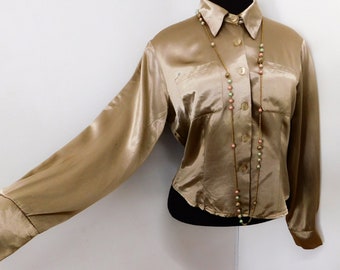 Satin blouse | Etsy