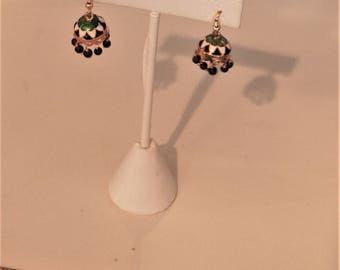 dangle enamel earrings