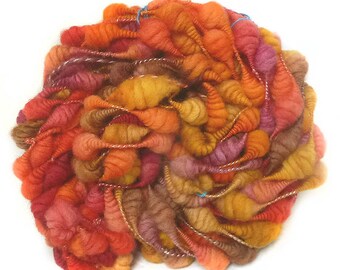 Handspun Art Yarn handdyed Merino wool coils