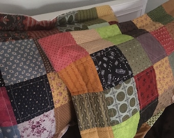 Pillow shams, patchwork, farmhouse style