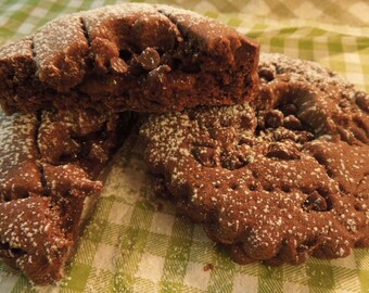 Cocoa Sugar Cookie with Apricot Jam and Chocolate Chips