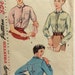Simplicity 4813 misses' shirt size 12 bust 30 vintage 1950's sewing pattern