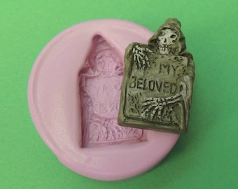 Tombstone Mold Silicone Cemetery Headstone Molds WhysperFairy PMC Clay Polymer Clay Wax Soap Embed Molds
