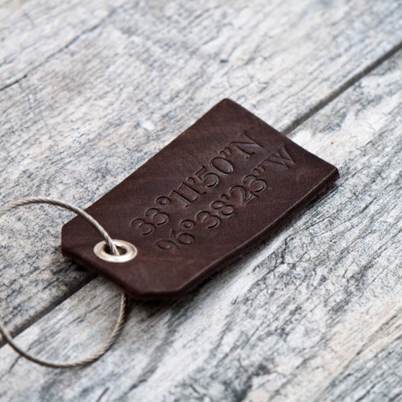 Coordinates Personalized Custom Luggage Tags