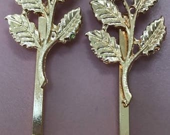 Olive Branch / Leaves Hairpins Barrettes Bobby Pins