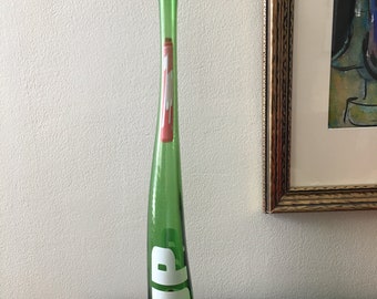 1970s Groovy MOD Stretch Glass 7up Bottle