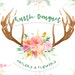 Antlers and Flowers,Rustic Antlers, Clip Art, Watercolor Antlers, Floral Clip Art, Floral Antlers, Boho Antlers, Horns and Flowers