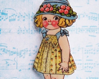 Dolly Dingle #7 Shrink Plastic Brooch Pin