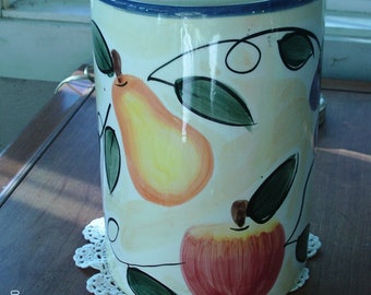 Vintage Glazed Ceramic Jar