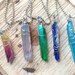 Angel Aura Necklace - Quartz Crystal Jewelry - Chakra Jewelry - Healing Crystals - Crystal Point - Boho Style - Bohemian - Select Colors