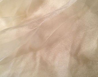 Beautiful Off White Sheer Fabric - 3 1/2 yards