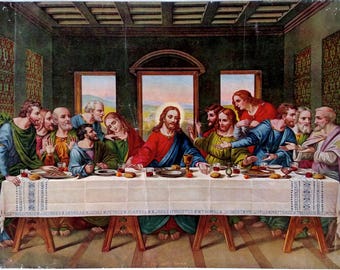 Antique Lord's Supper Chromolithograph