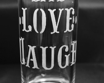 Custom Etched High Ball Glass