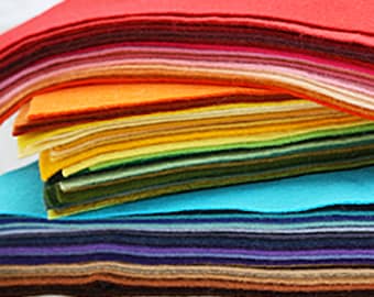 20 Sheets 12 x 12 in. - Wool Blend Felt Squares - Your Choice of Colors