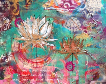 yoga art, yoga painting, yoga gifts, yoga wall art, yoga studio decor, yoga artwork, yoga print, lotus artwork, lotus print, mud lotus, yoga