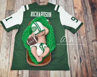 Football Team New York Jets Helmet, , baby football team hat, crochet baby shower gift, Baby Football outfit-- coming home outfit--Newborn