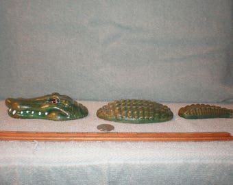 Three Piece Ceramic Alligator Head Body Tail