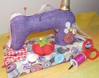 Needlecraft Novelty Pincushion Sewing Machine PIncushion Assemblage ...........X4