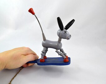 Vintage Fisher Price Pop Up Kritter Toy, Dizzy Donkey