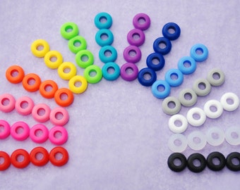 25 Colored Grommets, for DIY Mason Jar Cups, Tumblers, Silicone Grommets, Food Safe, Rubber Grommets, Weddings, Mason Jar, Supplies