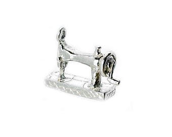 Sterling Silver Sewing Machine Charm For Bracelets