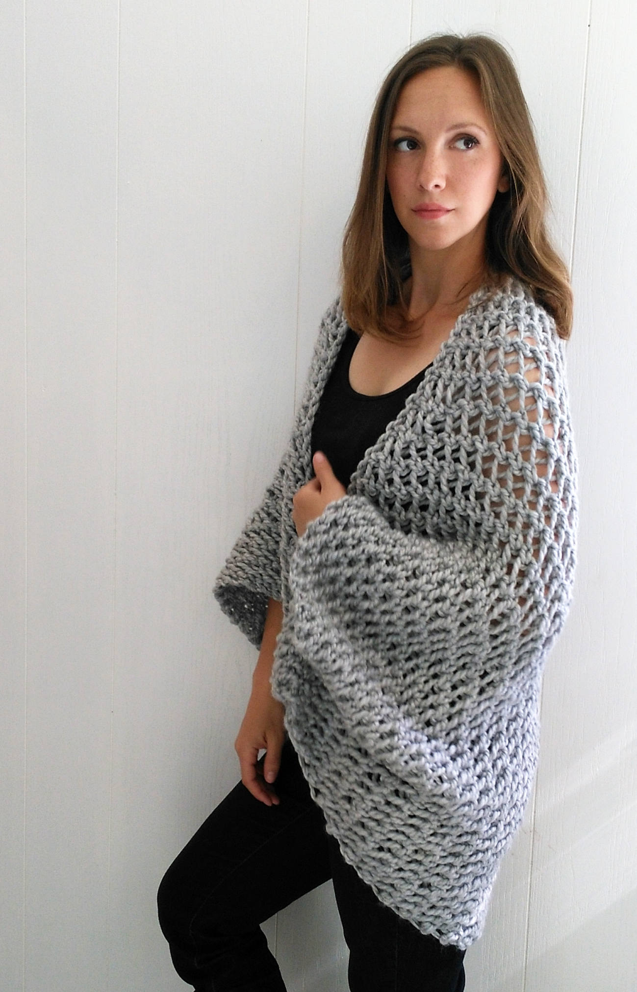 Easy Sweater PATTERN, Shrug Pattern, Beginner Sweater Knit ...