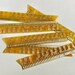 RECYCLED Loose YELLOW Printed Circuit Board Reclaimed (PCB) Silver Vintage 2 1/4 x 5/16" Pkg6 PCB47