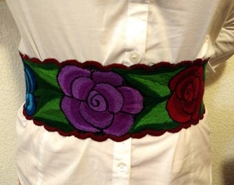 Mexican embroidery belt