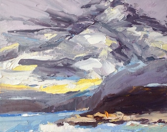 Storm is Coming, 8x10 inches, Oil painting on panel