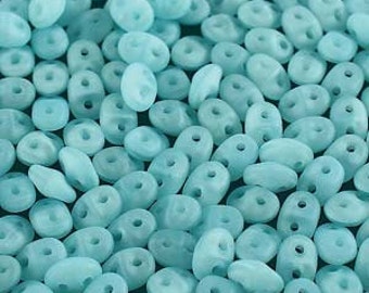 10/20g Matubo Superduo Opal Aqua Mat Color beads DUO561000-84110 two hole beads Super Duo Czech beads 2.5x5 mm