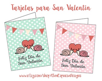 Printable Valentine Day Greeting Card SPANISH***INSTANT DOWNLOAD***