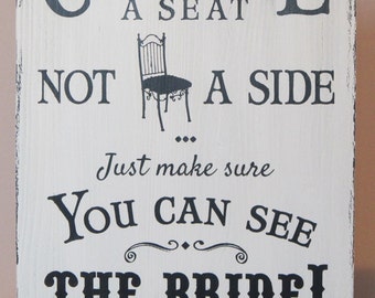 wedding seating sign