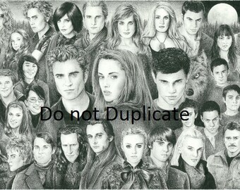 Twilight Montage 11 x 17 Colored Pencil drawing print