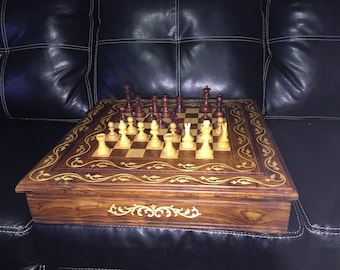 wooden chess set